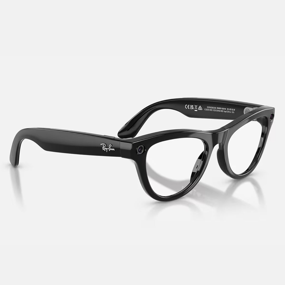 Ray-Ban Meta Skyler Gen 2 | Shiny Black | Clear/Graphite Green Transitions® | RW4014 601/1M (High Bridge Fit)