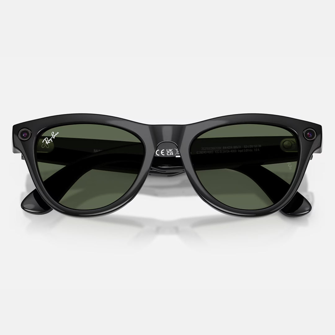 Ray-Ban Meta Skyler Gen 2 | Shiny Black | G-15 Green | RW4014 601/71 (High Bridge Fit)