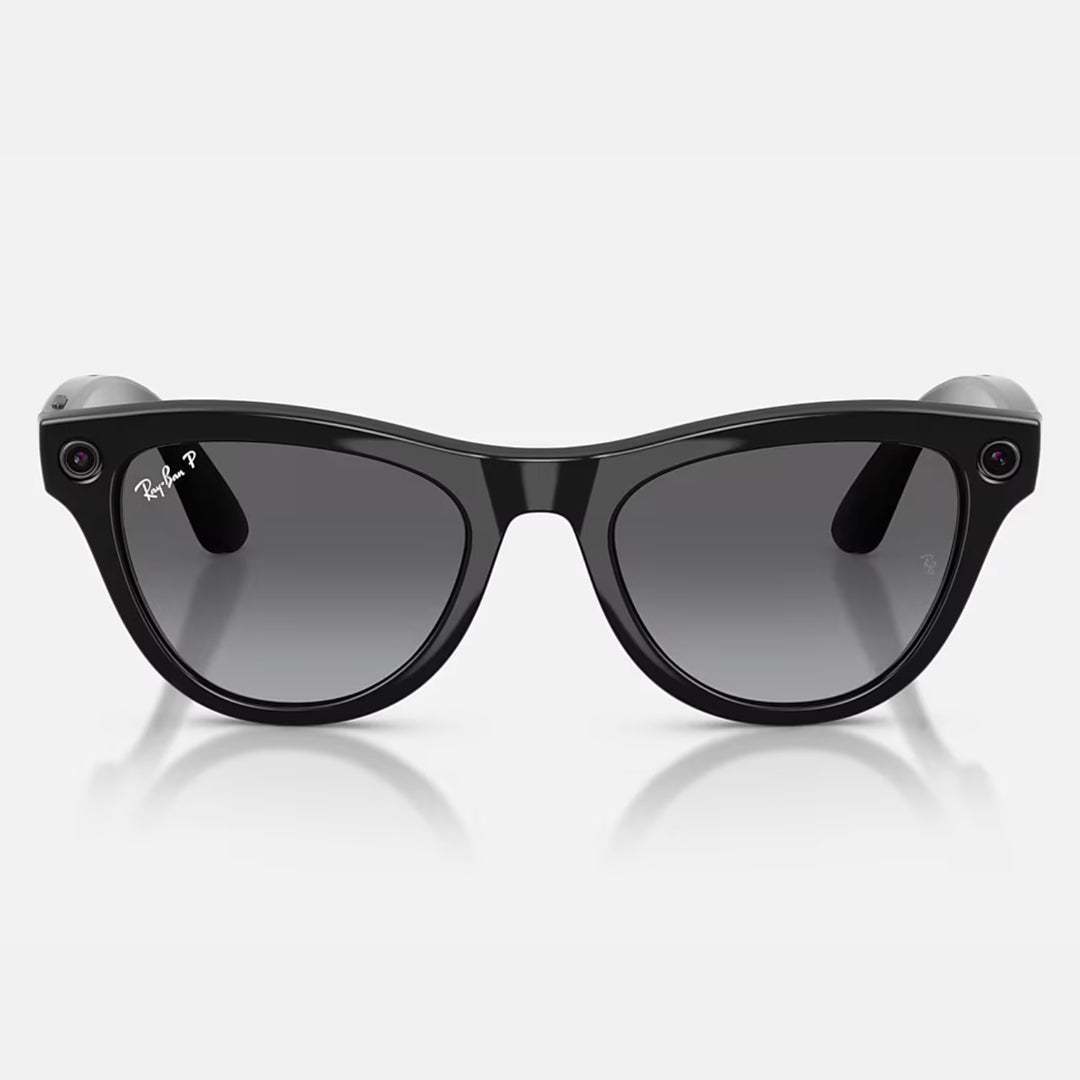 Ray-Ban Meta Skyler Gen 2 | Shiny Black | Graphite Gradient Polarized | RW4014 601/T3 (High Bridge Fit)