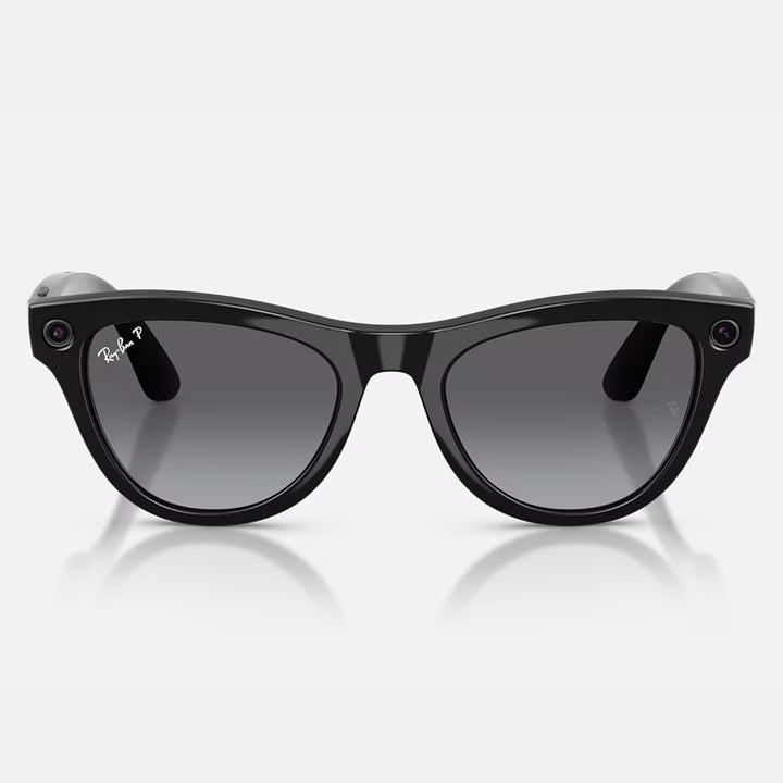 Ray-Ban Meta Skyler Gen 2 | Shiny Black | Graphite Gradient Polarized | RW4014 601/T3 (High Bridge Fit)
