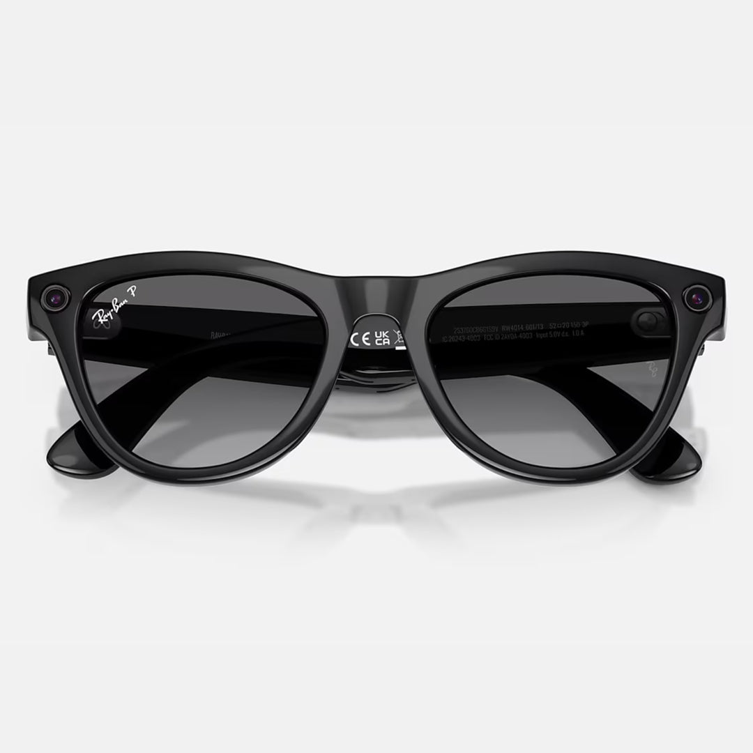 Ray-Ban Meta Skyler Gen 2 | Shiny Black | Graphite Gradient Polarized | RW4014 601/T3 (High Bridge Fit)