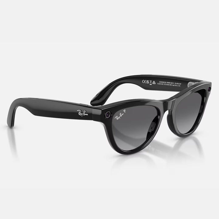 Ray-Ban Meta Skyler Gen 2 | Shiny Black | Graphite Gradient Polarized | RW4014 601/T3 (High Bridge Fit)