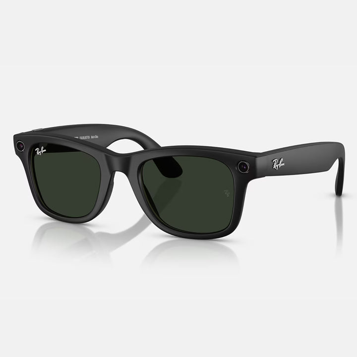 Ray-Ban Meta Wayfarer Gen 1 | Matte Black | Clear/Graphite Green Transitions® | RW4006 601S1M (Regular)