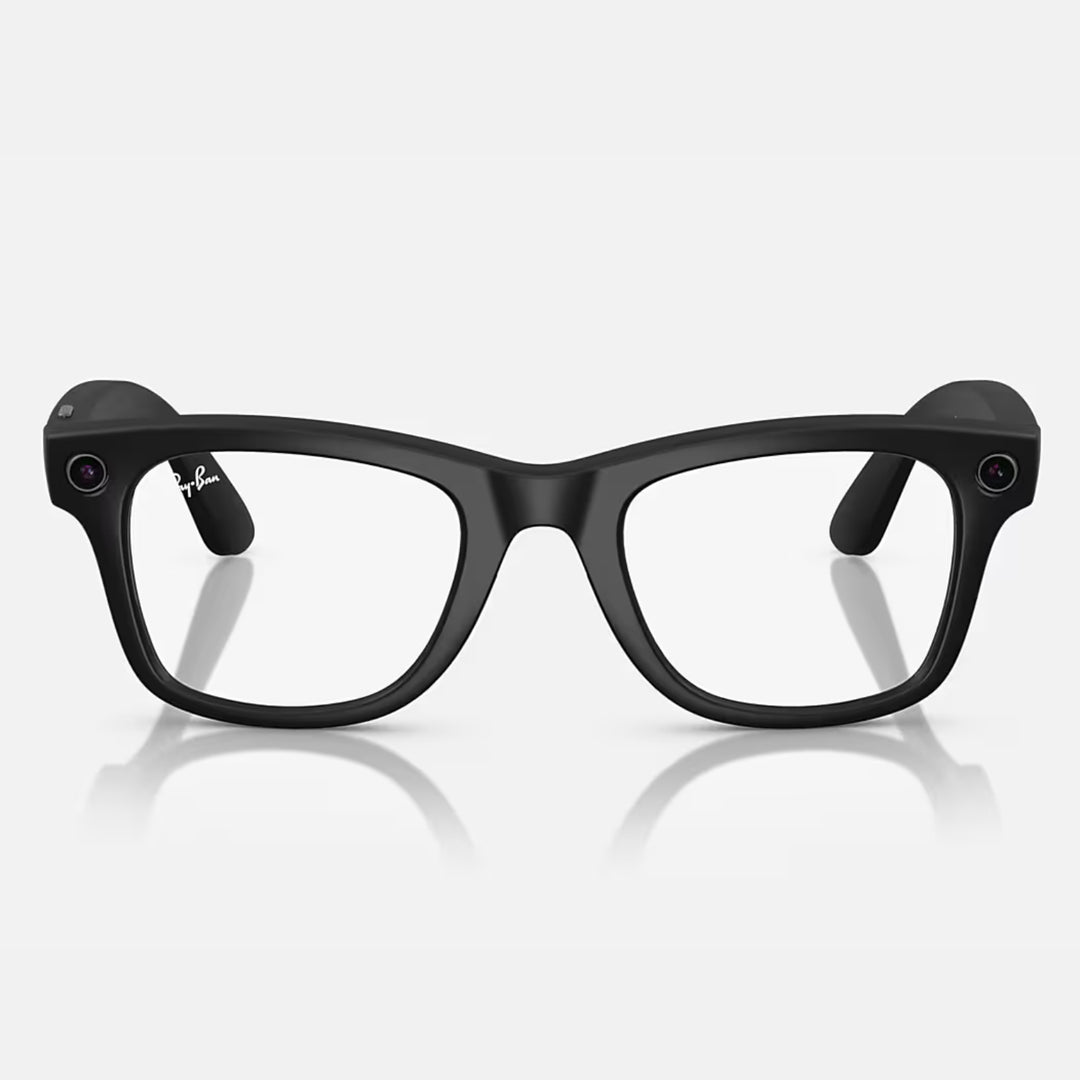 Ray-Ban Meta Wayfarer Gen 1 | Matte Black | Clear/Graphite Green Transitions® | RW4006 601S1M (Regular)