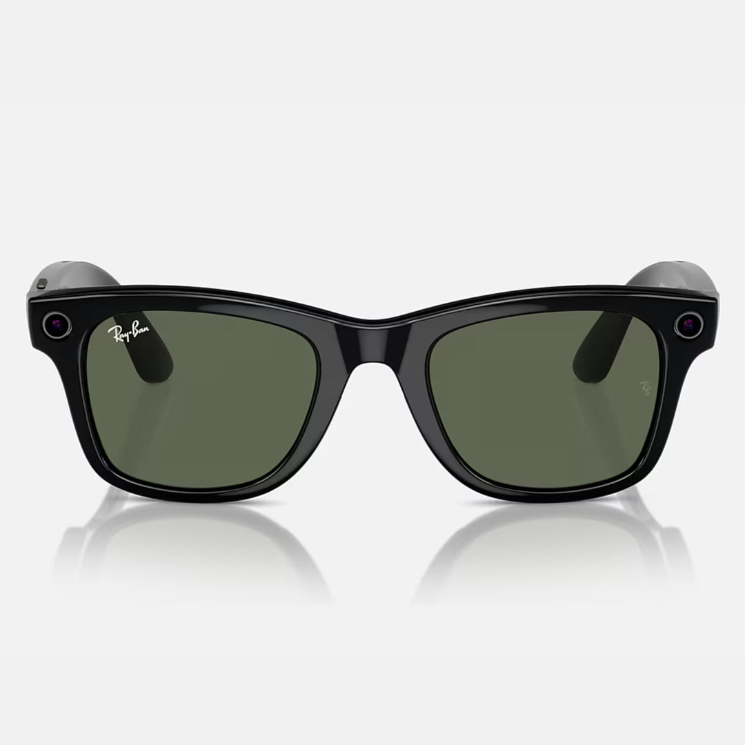 Ray-Ban Meta Wayfarer Gen 1 | Shiny Black | G-15 Green | RW4006 601/71 (Regular)
