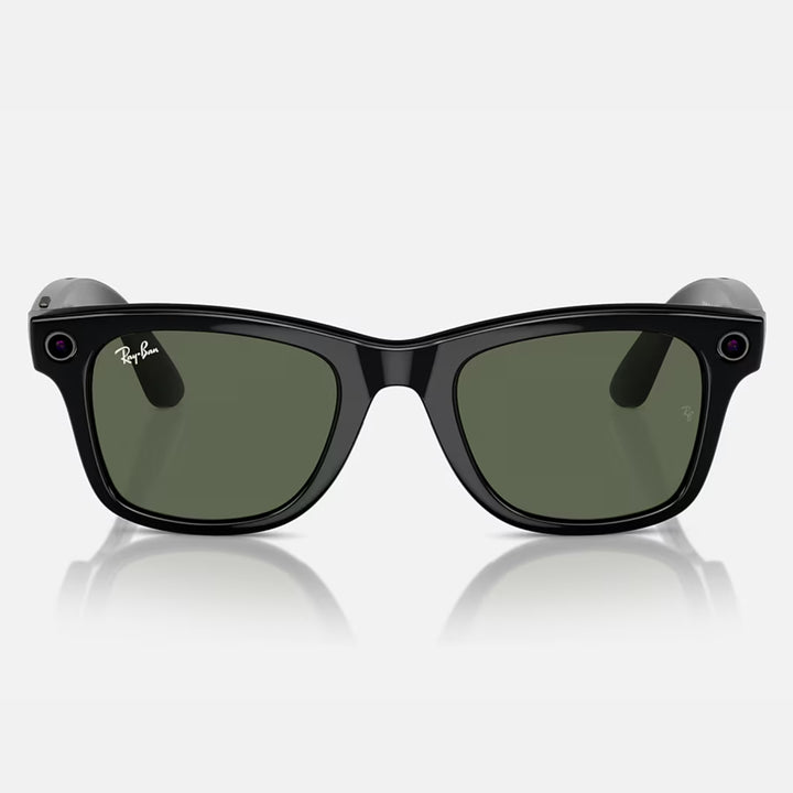 Ray-Ban Meta Wayfarer Gen 1 | Shiny Black | G-15 Green | RW4006 601/71 (Regular)