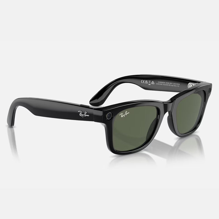 Ray-Ban Meta Wayfarer Gen 1 | Shiny Black | G-15 Green | RW4006 601/71 (Regular)