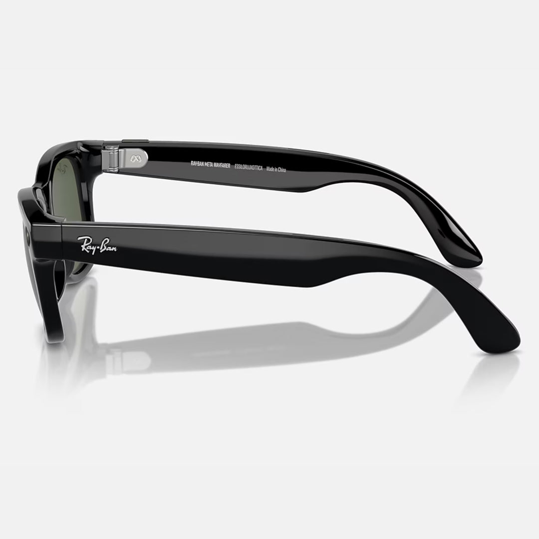 Ray-Ban Meta Wayfarer Gen 1 | Shiny Black | G-15 Green | RW4006 601/71 (Regular)