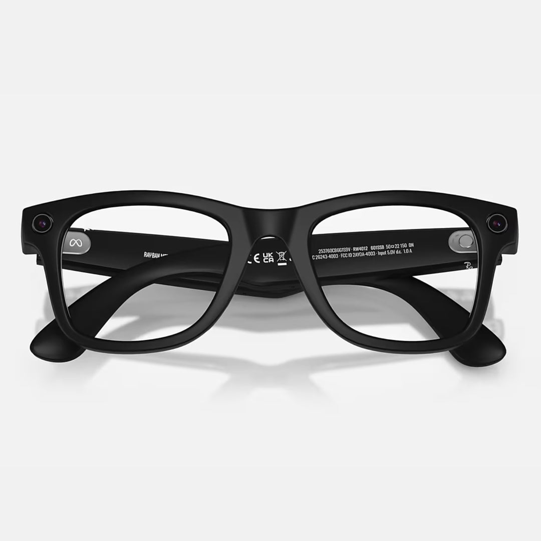 Ray-Ban Meta Wayfarer Gen 2 | Matte Black | Clear | RW4012 601SSB (Large)