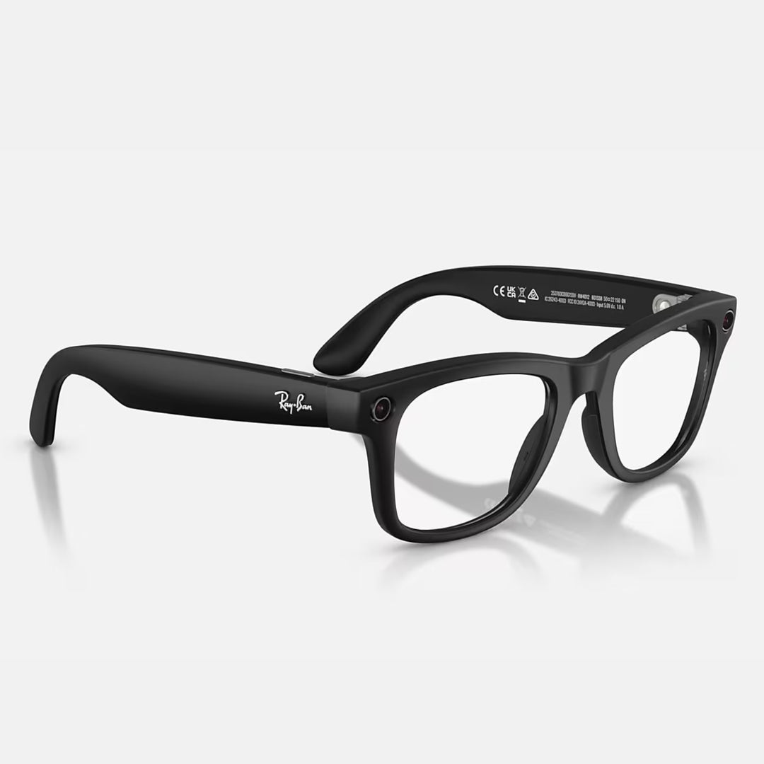 Ray-Ban Meta Wayfarer Gen 2 | Matte Black | Clear | RW4012 601SSB (Large)