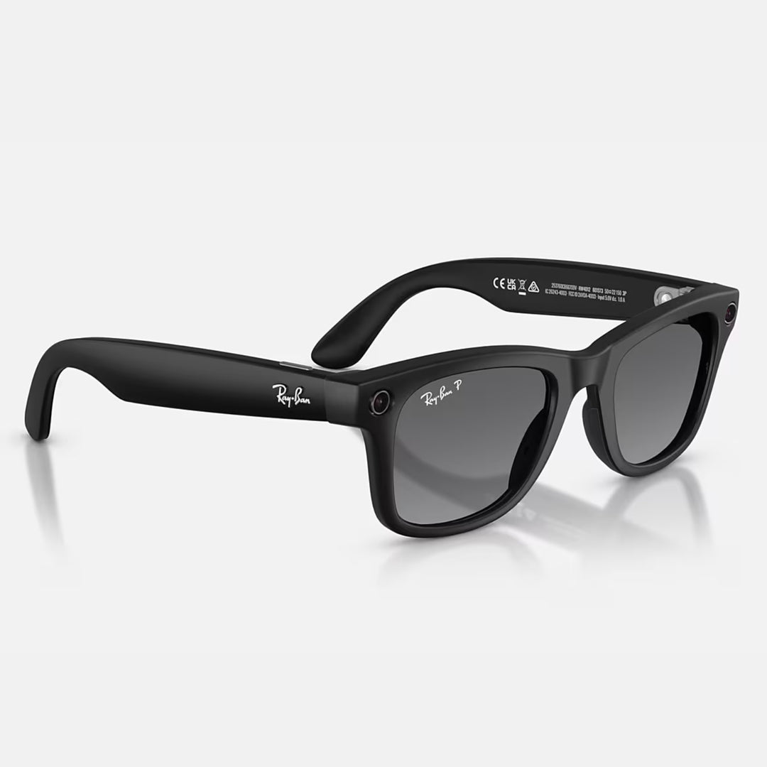 Ray-Ban Meta Wayfarer Gen 2 | Matte Black | Graphite Gradient Polarized | RW4012 601ST3 (Large)