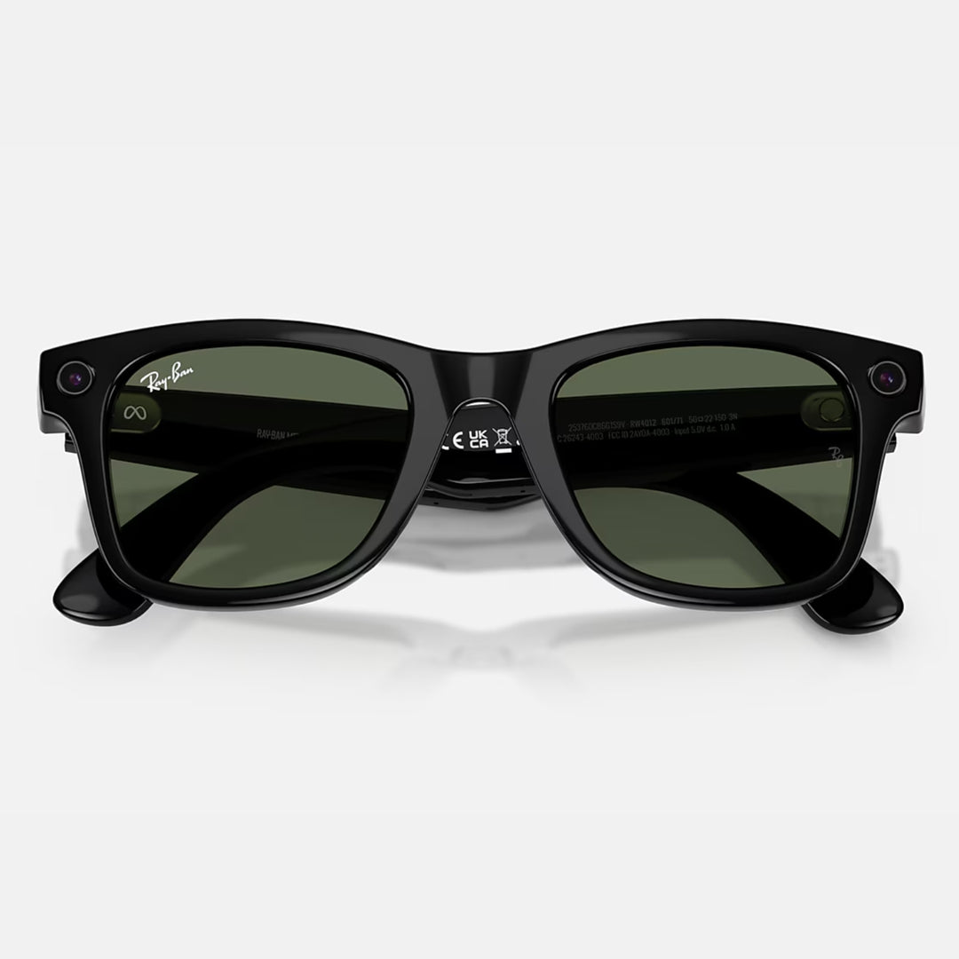 Ray-Ban Meta Wayfarer Gen 2 | Shiny Black | G-15 Green | RW4012 601/71 (Regular)