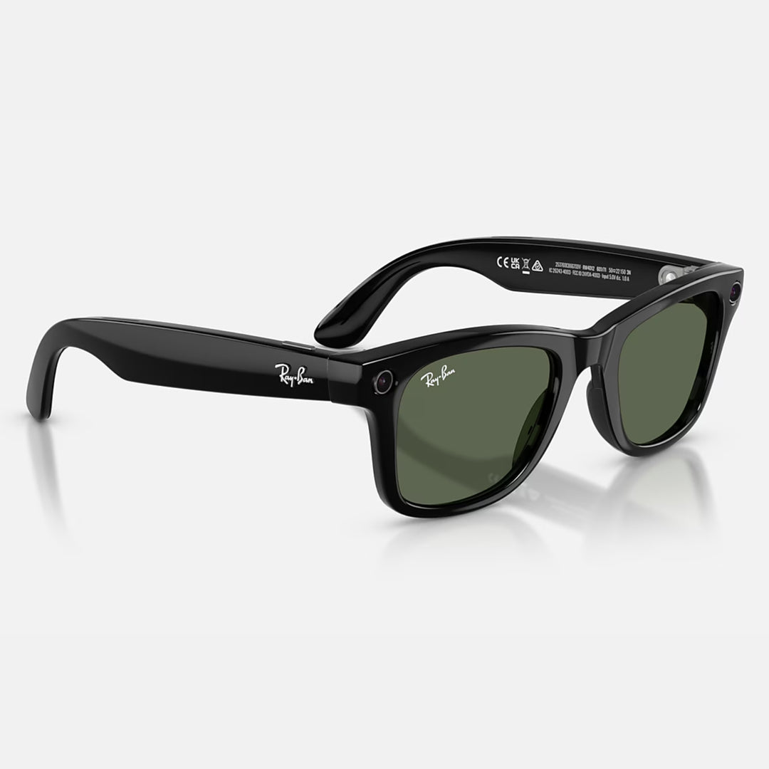 Ray-Ban Meta Wayfarer Gen 2 | Shiny Black | G-15 Green | RW4012 601/71 (Regular)