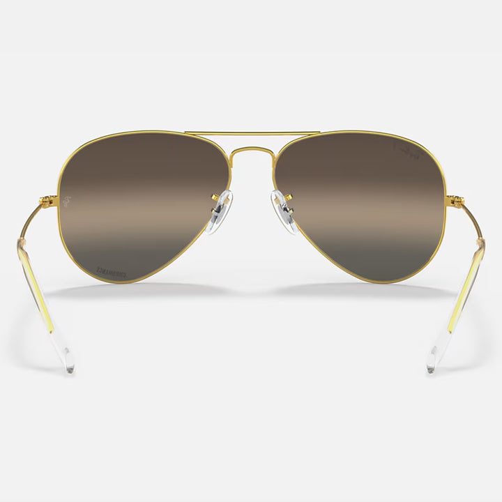 Ray Ban Aviator Chromance Polished Gold | Silver/Grey Chromance Polarized | RB3025 9196G3 (55-14)