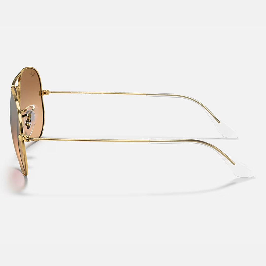 Ray Ban Aviator Gradient Polished Arista Gold | Silver/Pink Mirror Gradient | RB3025 001/3E (62-14)