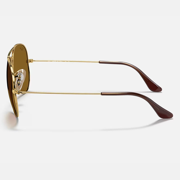 Ray Ban Aviator Large Metal Polished Arista Gold | B-15 Brown | RB3025 001/33 (58-14)