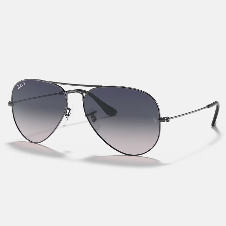 Ray Ban Aviator Large Metal Gunmetal | Blue/Grey Gradient Polarized | RB3025 004/78 (55-14)