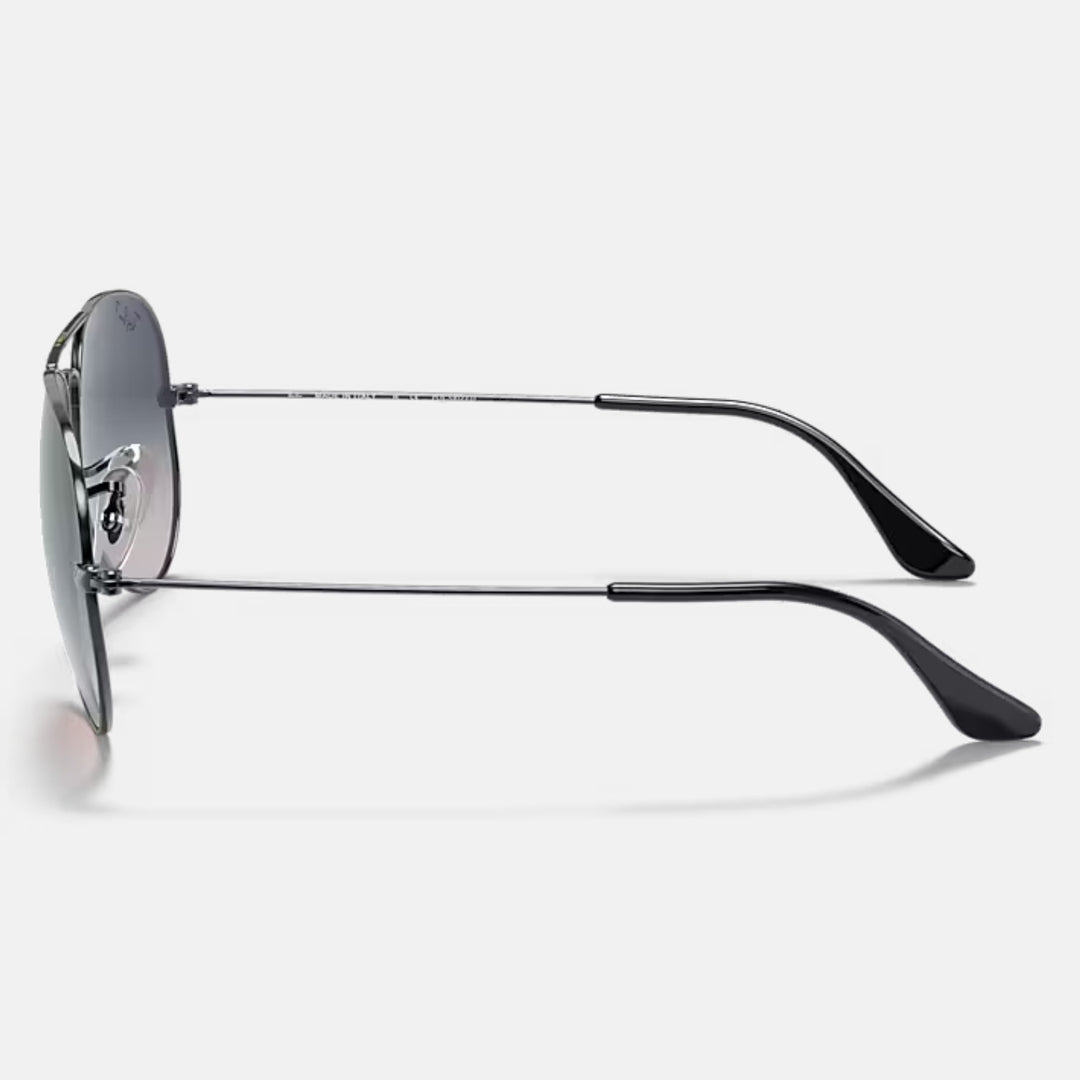 Ray Ban Aviator Large Metal Gunmetal | Blue/Grey Gradient Polarized | RB3025 004/78 (55-14)
