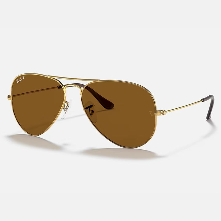 Ray Ban Aviator Large Metal Polished Arista Gold | Brown Polarized | RB3025 001/57 (58-14)