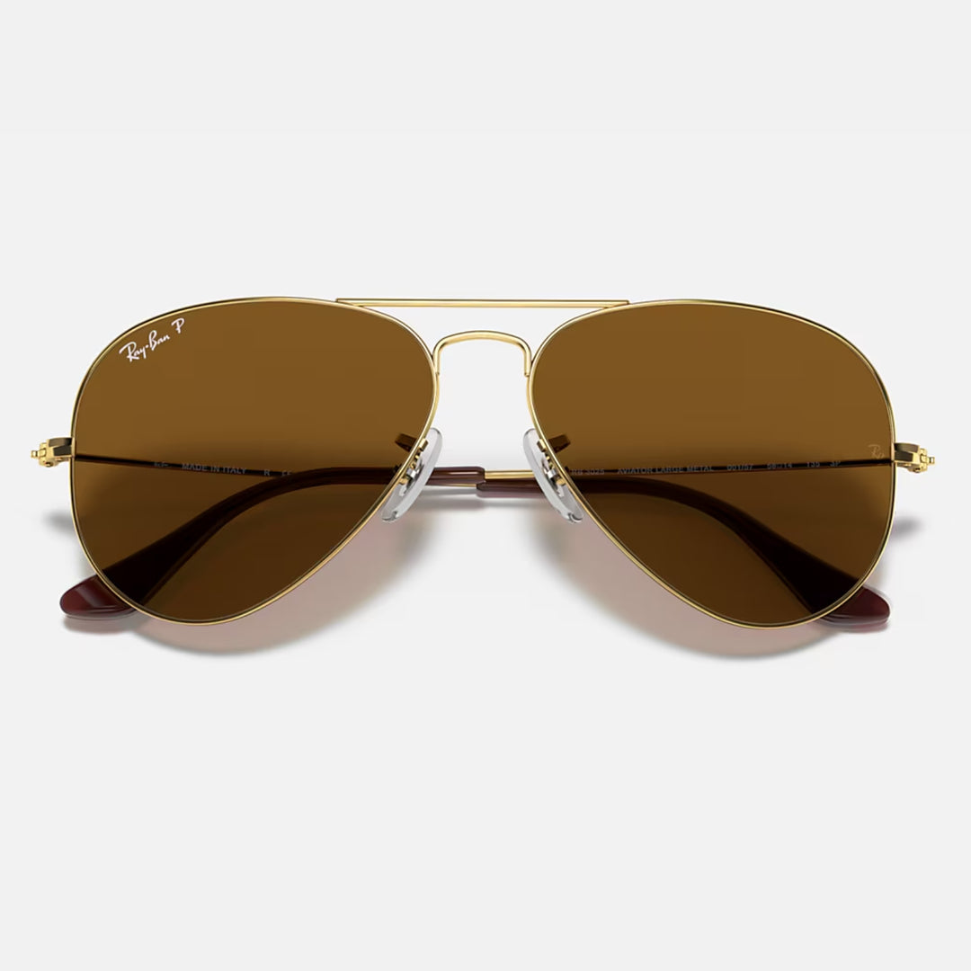 Ray Ban Aviator Large Metal Polished Arista Gold | Brown Polarized | RB3025 001/57 (58-14)