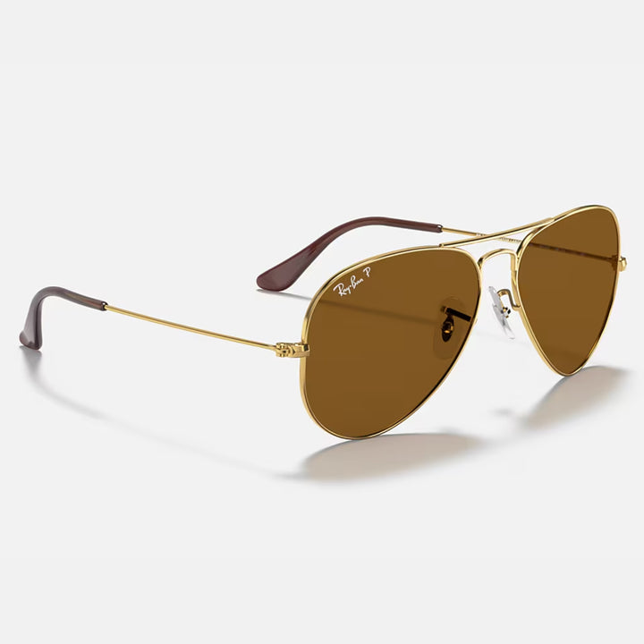 Ray Ban Aviator Large Metal Polished Arista Gold | Brown Polarized | RB3025 001/57 (58-14)