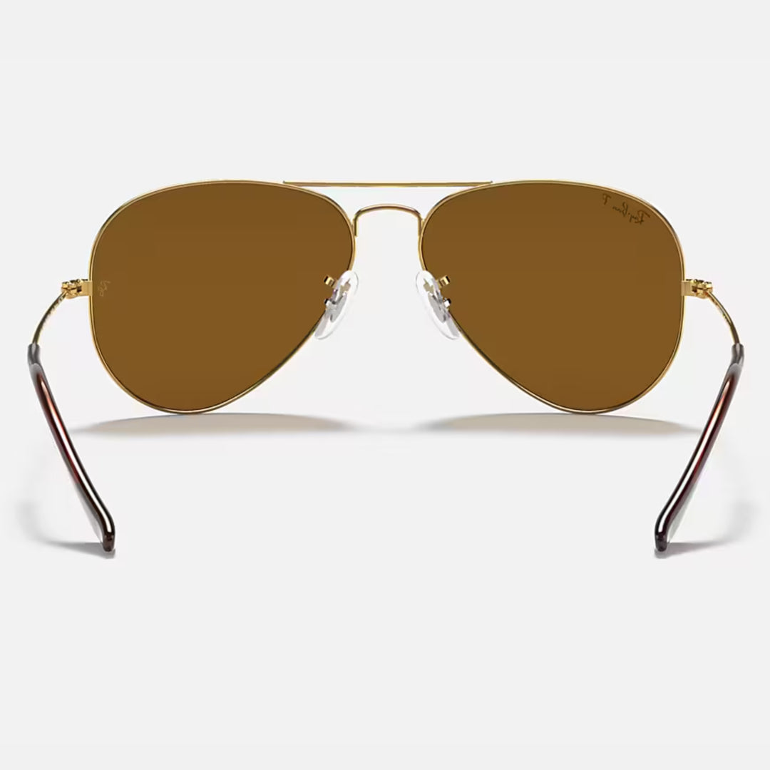 Ray Ban Aviator Large Metal Polished Arista Gold | Brown Polarized | RB3025 001/57 (62-14)