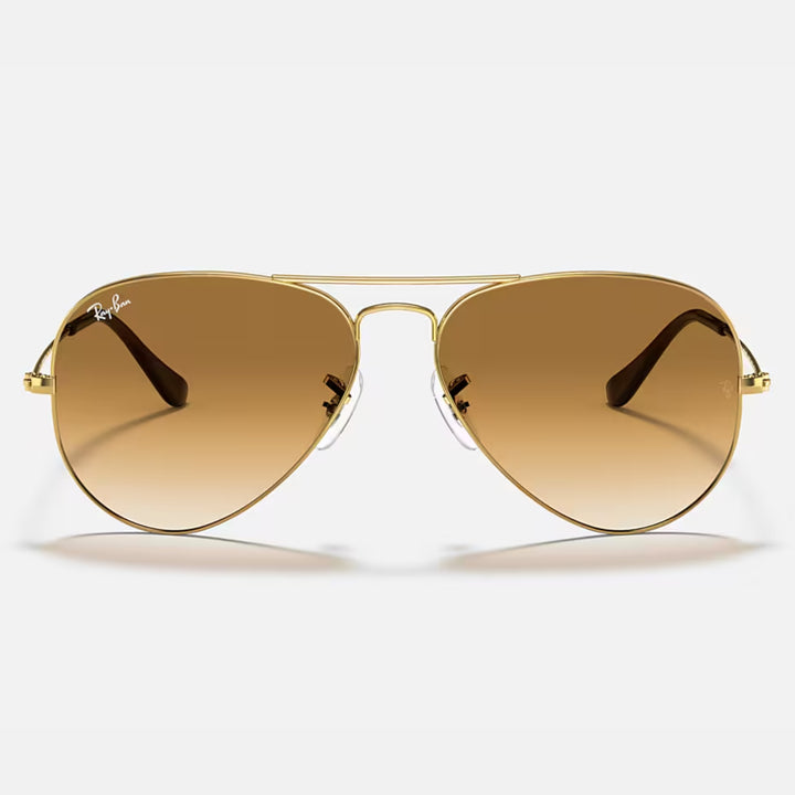 Ray Ban Aviator Large Metal Polished Arista Gold | Clear Brown Gradient | RB3025 001/51 (55-14)
