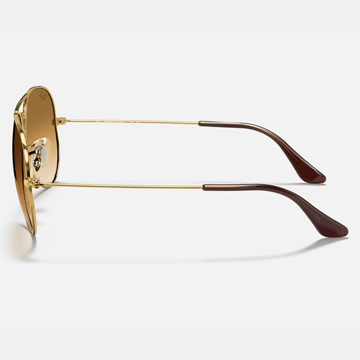Ray Ban Aviator Large Metal Polished Arista Gold | Clear Brown Gradient | RB3025 001/51 (55-14)