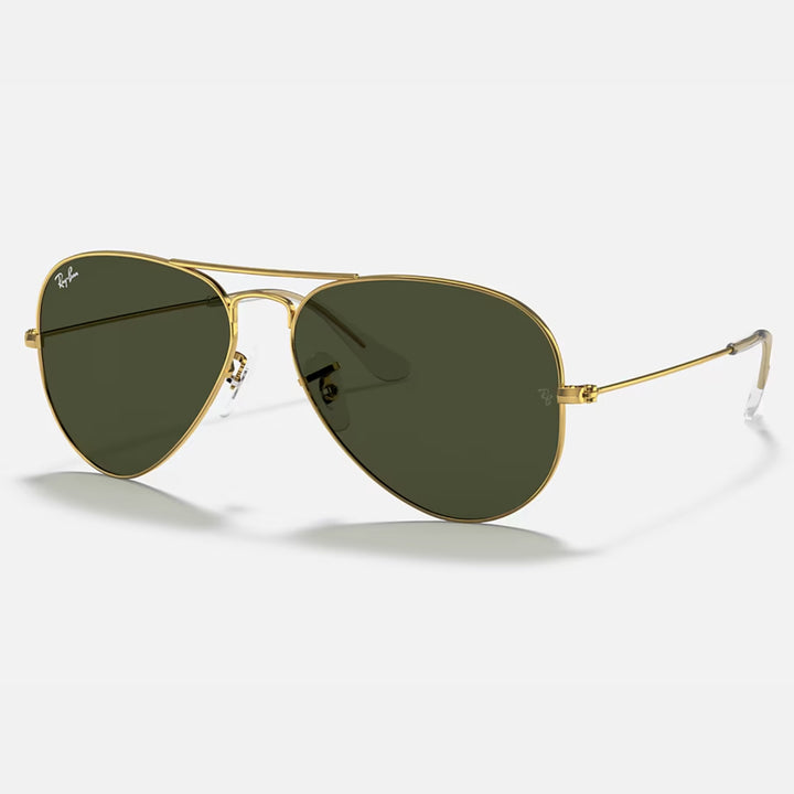 Ray Ban Aviator Large Metal Polished Arista Gold | G-15 Green | RB3025 W3234 (55-14)