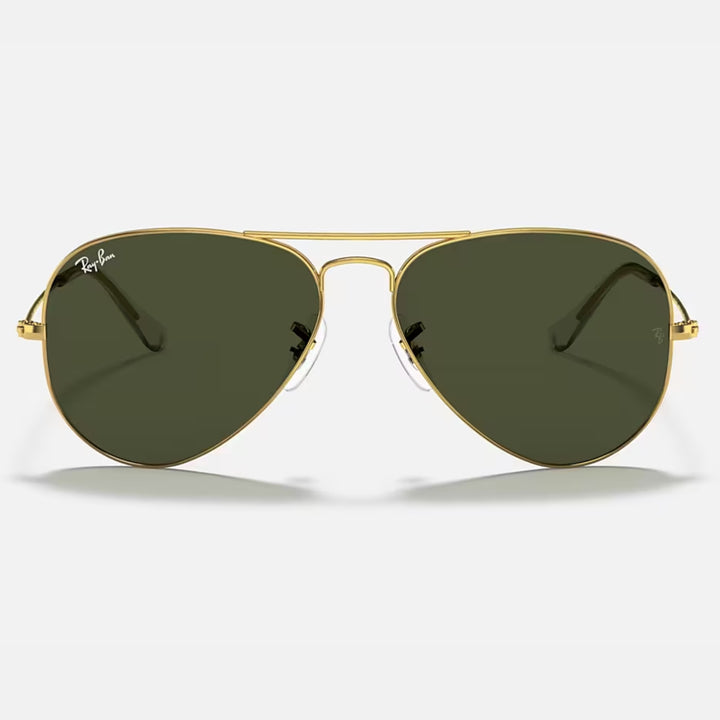 Ray Ban Aviator Large Metal Polished Arista Gold | G-15 Green | RB3025 W3234 (55-14)