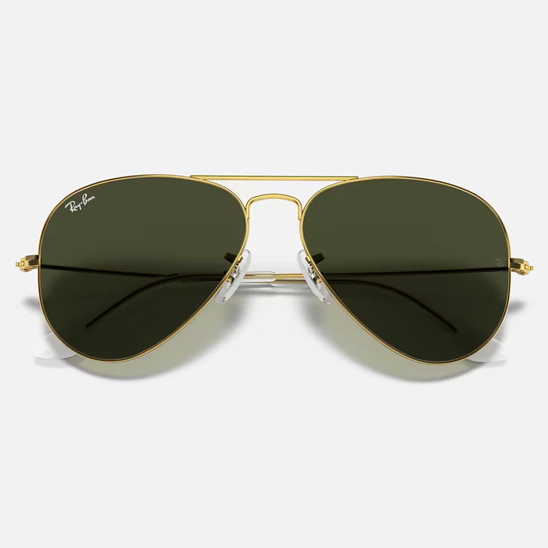 Ray Ban Aviator Large Metal Polished Arista Gold | G-15 Green | RB3025 W3234 (55-14)