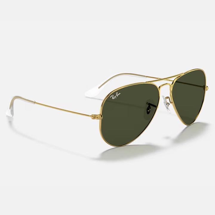 Ray Ban Aviator Large Metal Polished Arista Gold | G-15 Green | RB3025 W3234 (55-14)
