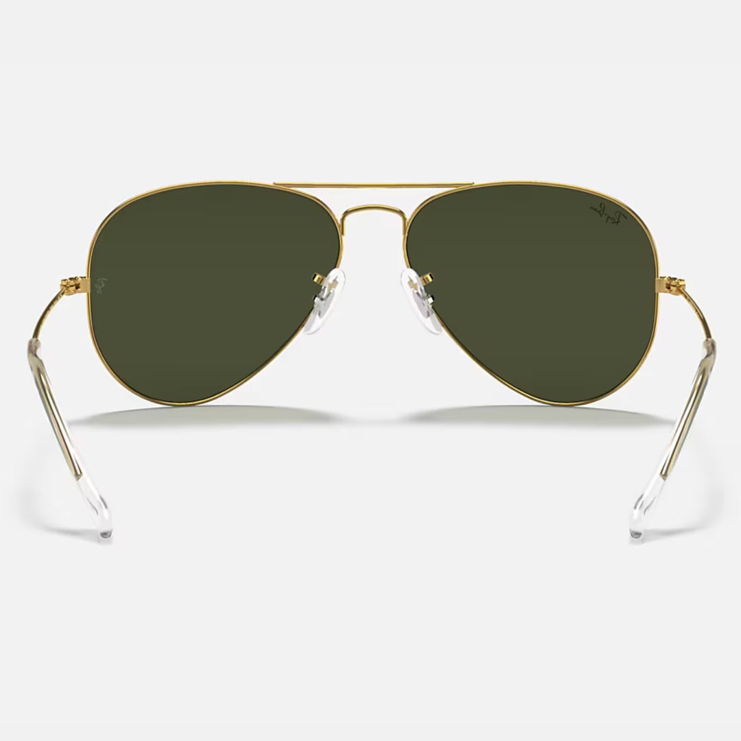 Ray Ban Aviator Large Metal Polished Arista Gold | G-15 Green | RB3025 W3234 (55-14)