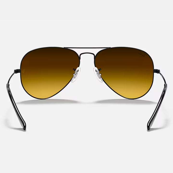 Ray Ban Aviator Large Metal Polished Black | Blue Flash | RB3025 002/4O (62-14)