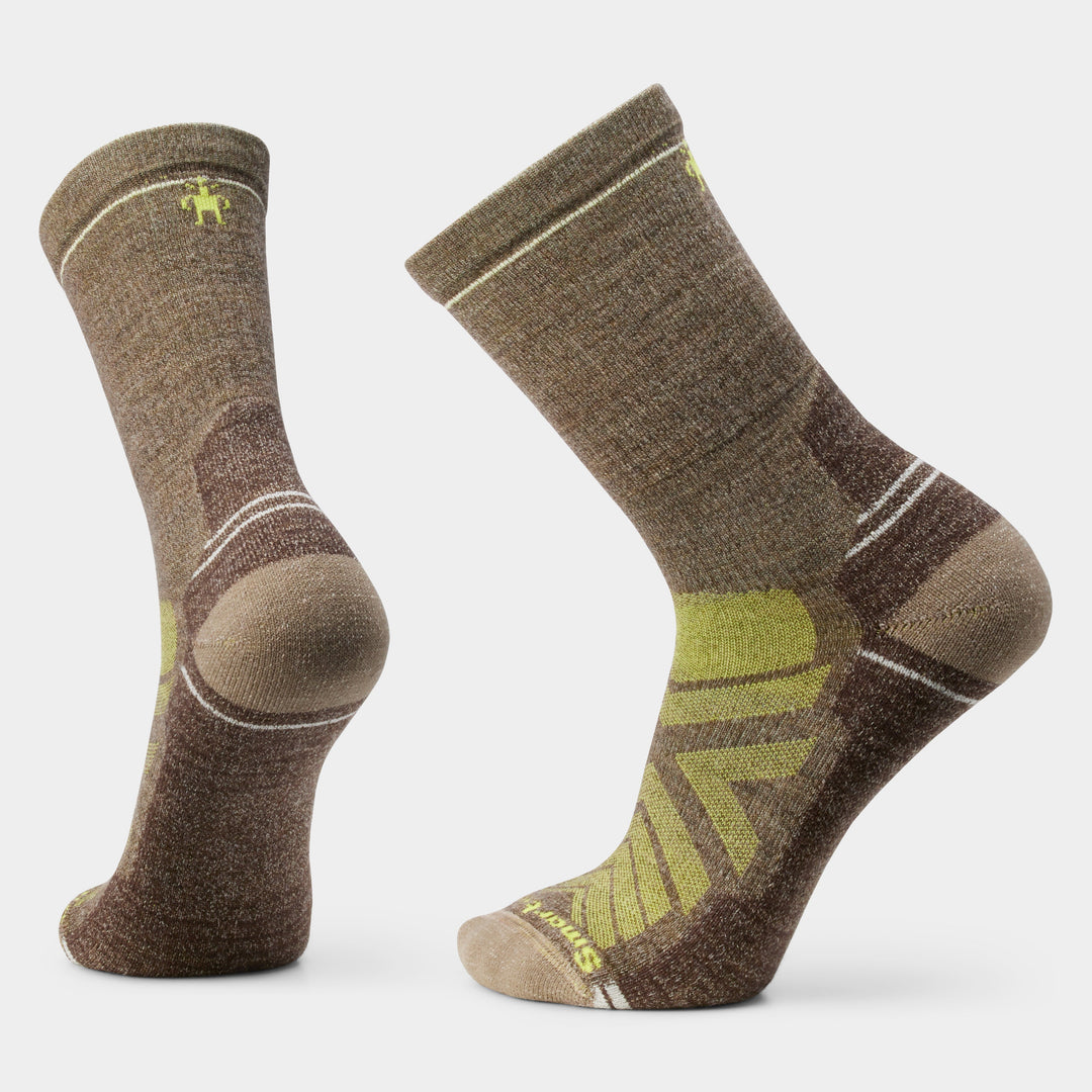 Smartwool Unisex Hike Light Cushion Crew Socks - Military Olive/Fossil