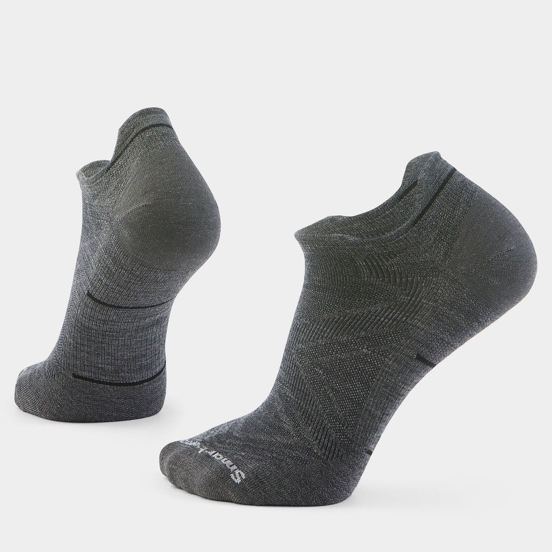 Smartwool Unisex Run Zero Cushion Low Ankle Sock - Medium Gray