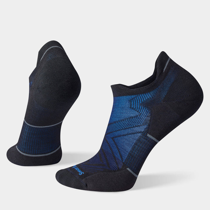 Smartwool Unisex Run Targeted Cushion Low Ankle Sock - Black / White
