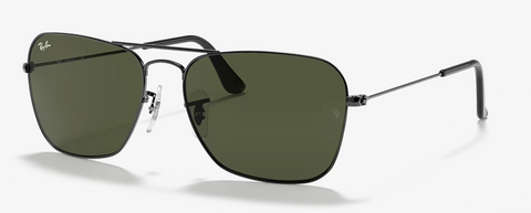 Ray-Ban Caravan Gunmetal Frame l G-15 Green Lens RB3136