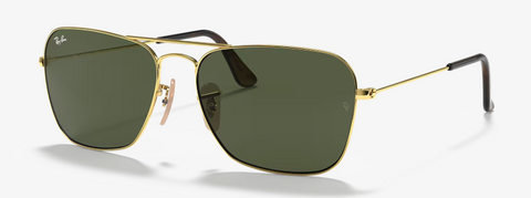 Ray-Ban Caravan RB3136 Arista Frame l G-15 Green Lens