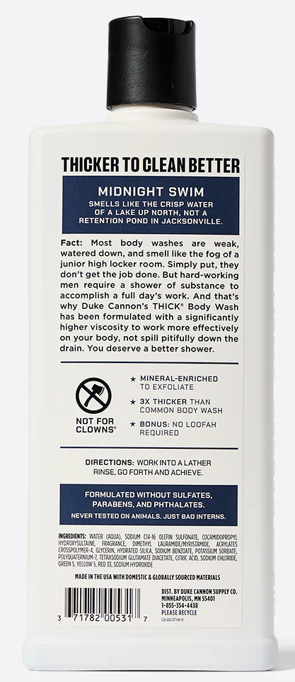 Duke Cannon Thick Body Wash