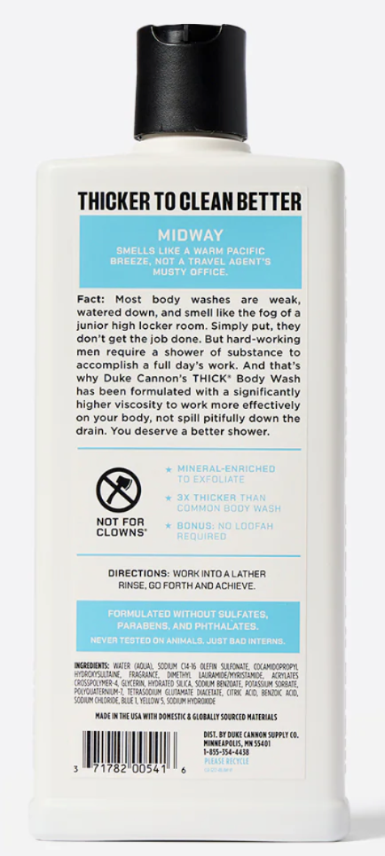 Duke Cannon Thick Body Wash