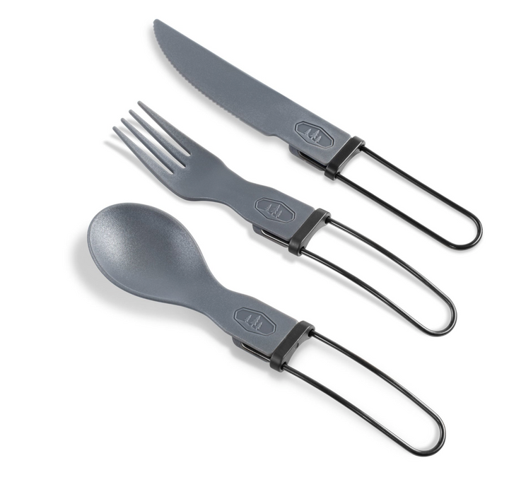 GSI Outdoors TEKK Trio Folding Cutlery Set for Hiking