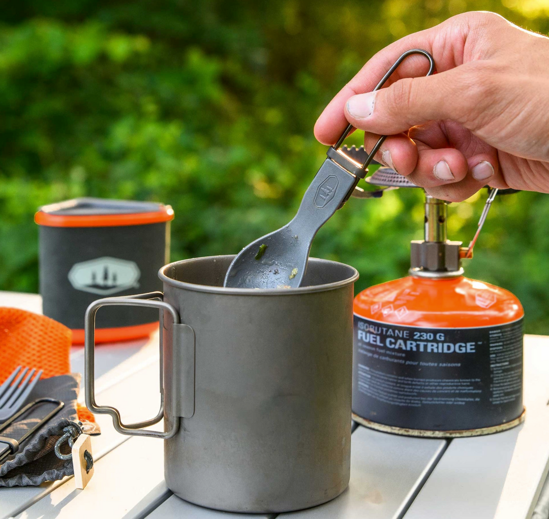 GSI Outdoors TEKK Trio Folding Cutlery Set for Hiking