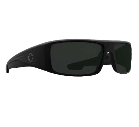 Spy Logan Matte Black Gloss Flag Frames l Happy Gray Green Lens