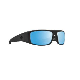 Spy Logan Matte Black Frame l Happy Boost Bronze Polar Ice Blue Spectra Mirror Lens