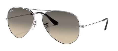Ray-Ban RB3025 Aviator Large Metal Silver | Clear Gradient Grey
