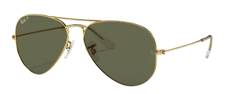 Ray Ban Aviator Large Metal Arista Frame l Green Polarized Lens