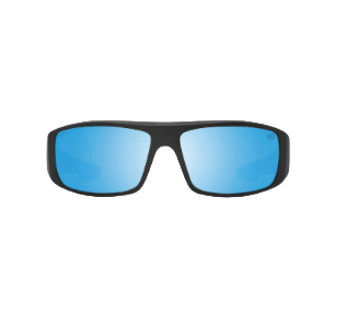 Spy Logan Matte Black Frame l Happy Boost Bronze Polar Ice Blue Spectra Mirror Lens