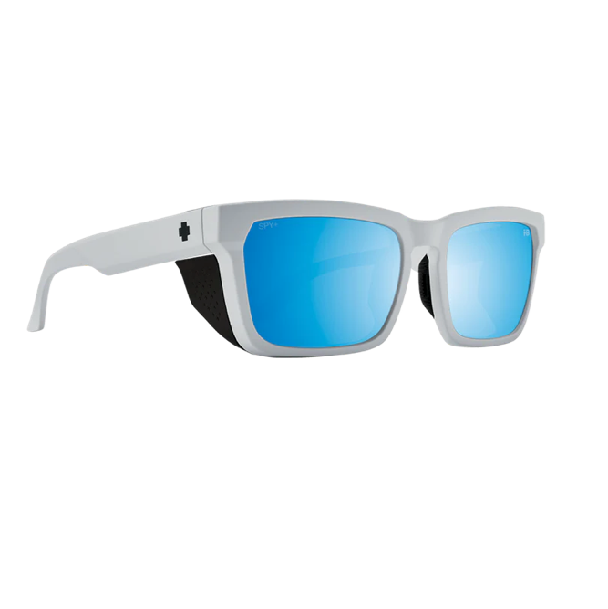 Spy Helm Tech Matte White Frame l Happy Boost Bronze Polar Ice Blue Spectra Mirror Lens
