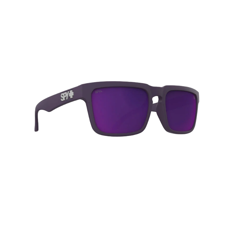 Spy Helm Soft Matte Plum Frames l Happy Gray Green Dark Purple Spectra Mirror Lens